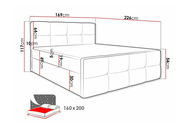 Derry Sengeramme 160x200 cm - Møbler - Senger - Sengeramme & sengestamme