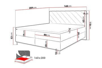 Derry Sengeramme 160x200 cm - Møbler - Senger - Sengeramme & sengestamme