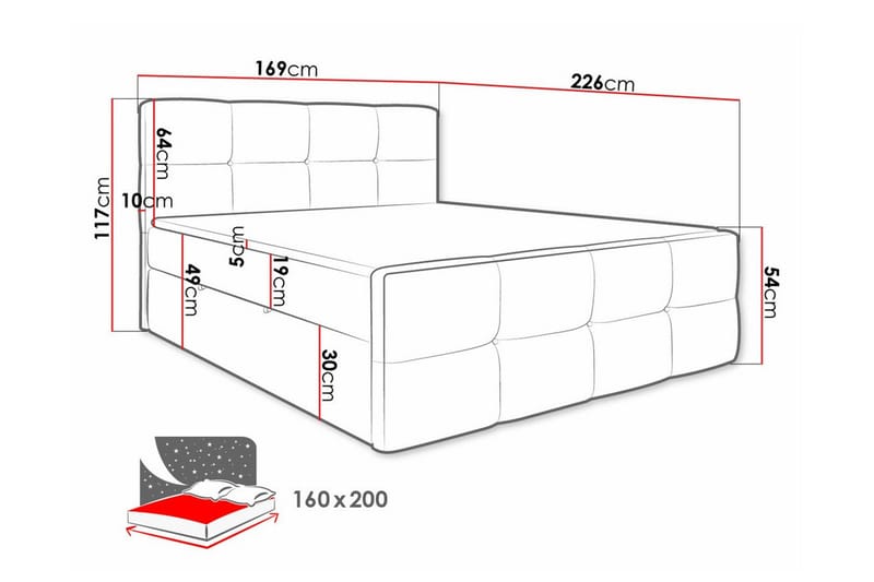 Derry Sengeramme 160x200 cm - Møbler - Senger - Sengeramme & sengestamme