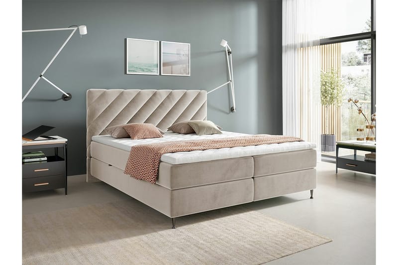 Derry Sengeramme 180x200 cm - Beige - Møbler - Senger - Sengeramme & sengestamme