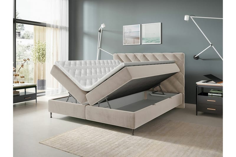 Derry Sengeramme 180x200 cm - Beige - Møbler - Senger - Sengeramme & sengestamme