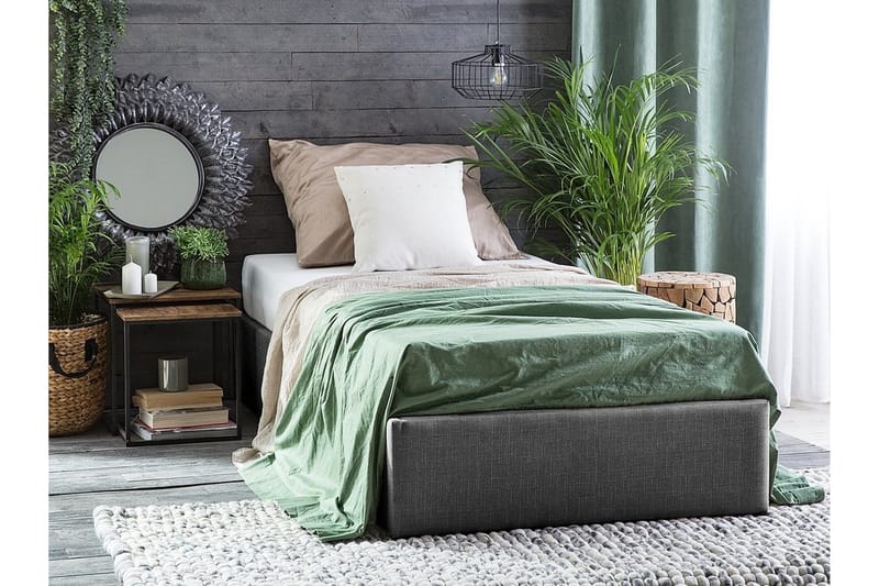 Dinan Dobbeltseng 90 | 200 cm - Grå - Møbler - Senger - Sengeramme & sengestamme