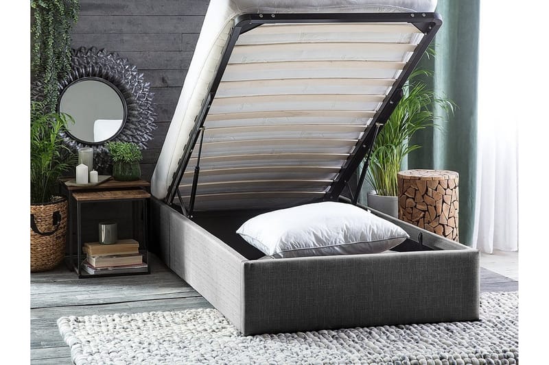 Dinan Dobbeltseng 90 | 200 cm - Grå - Møbler - Senger - Sengeramme & sengestamme