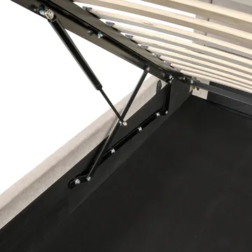 Dobbelseng Quillien 140x200 cm - Lys beige - Møbler - Senger - Sengeramme & sengestamme