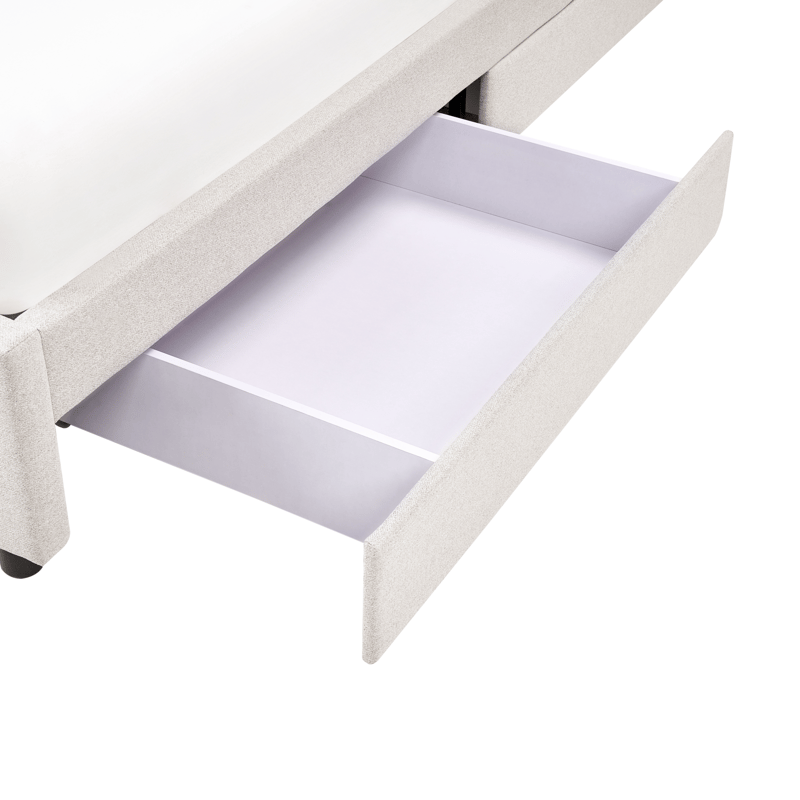 Dobbelseng Prades 160x200 cm - Lys beige - Møbler - Senger - Sengeramme & sengestamme