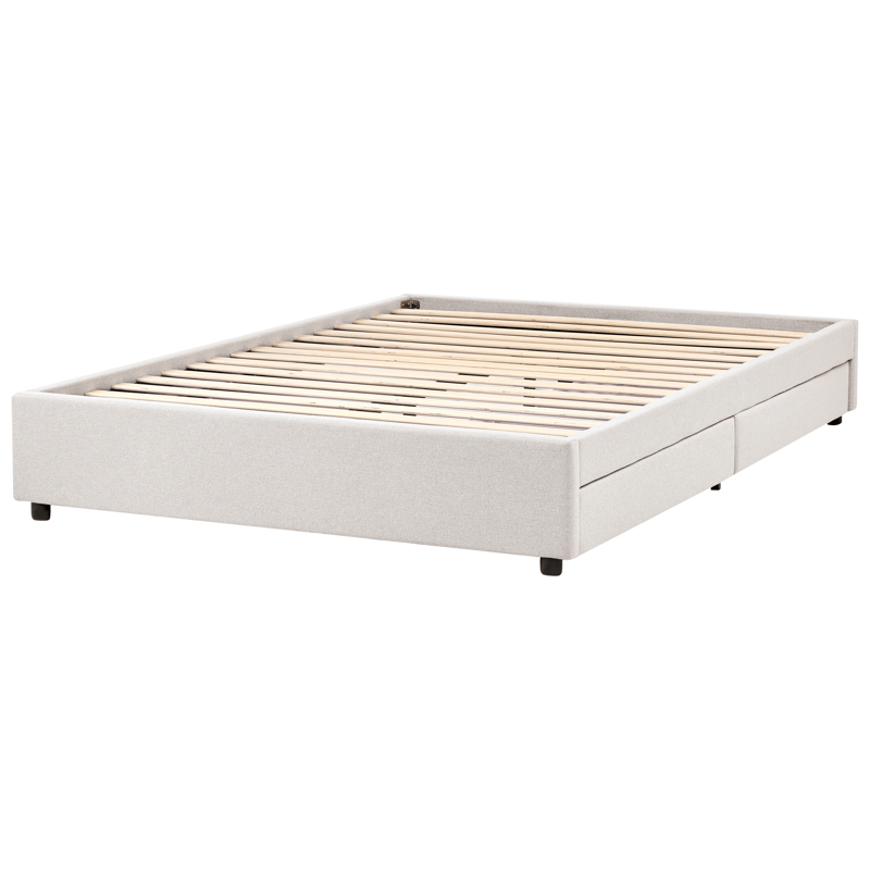 Dobbelseng Prades 160x200 cm - Lys beige - Møbler - Senger - Sengeramme & sengestamme