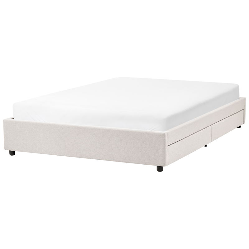 Dobbelseng Prades 160x200 cm - Lys beige - Møbler - Senger - Sengeramme & sengestamme