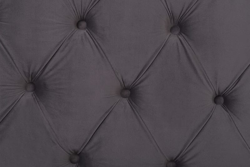 Dobbeltseng AYETTE 160 x 200 cm fløyel Grå - Grå - Møbler - Senger - Sengeramme & sengestamme