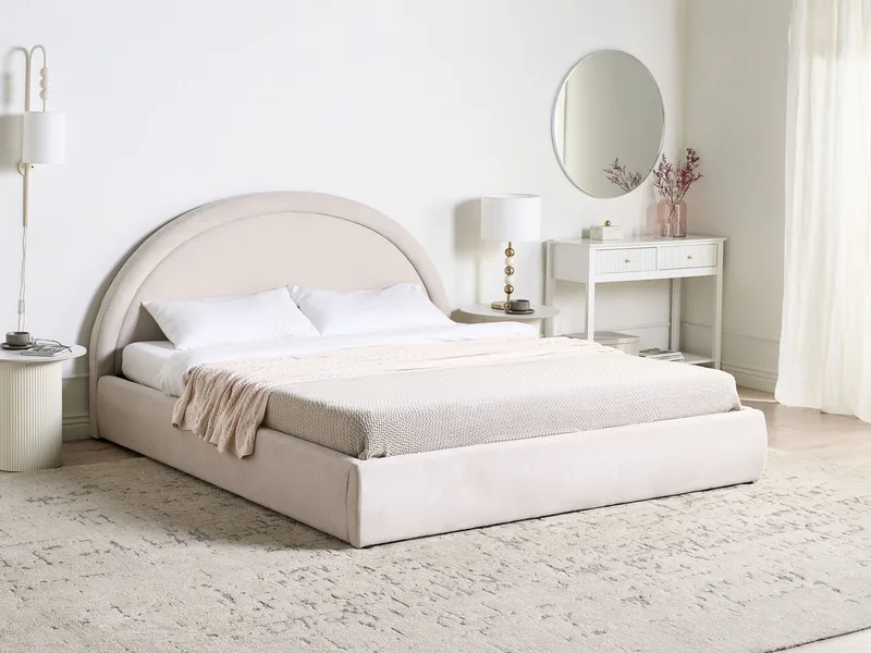 Dobbeltseng Mouzon 180x200 cm - Lys beige - Møbler - Senger - Sengeramme & sengestamme