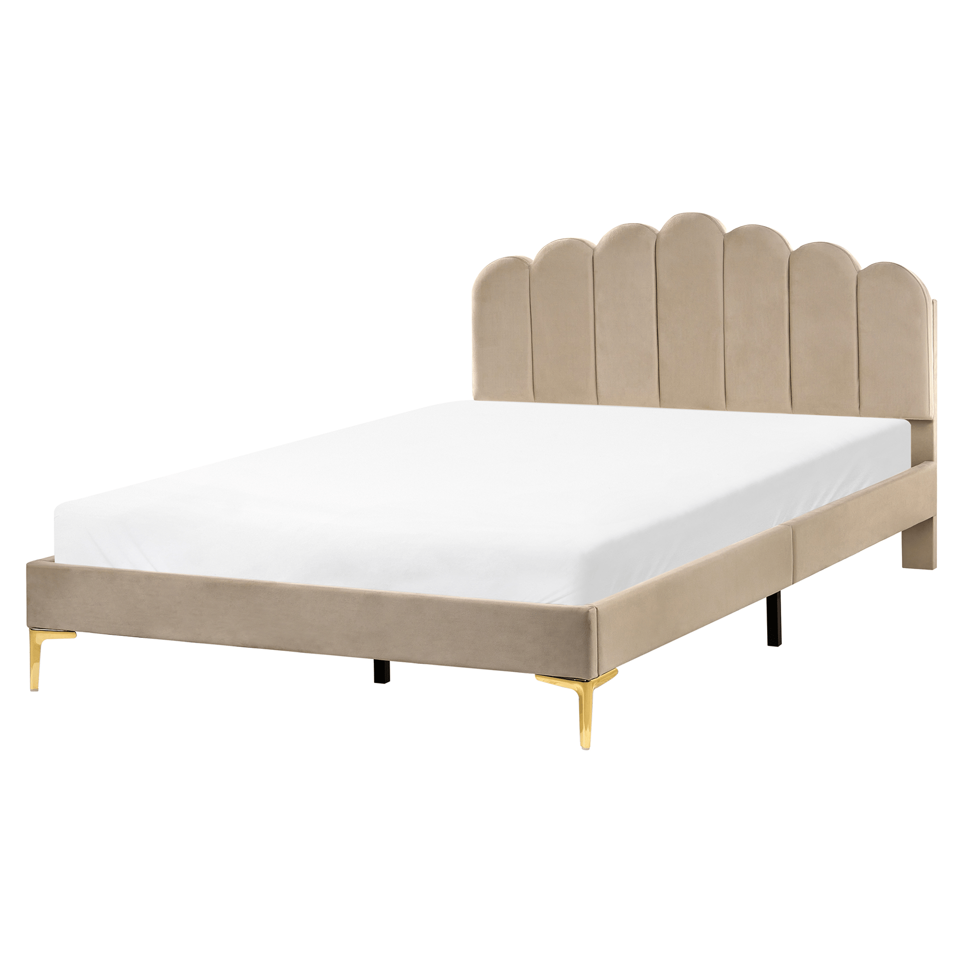 Dobbeltseng Sauvian 160x200 cm - Taupe