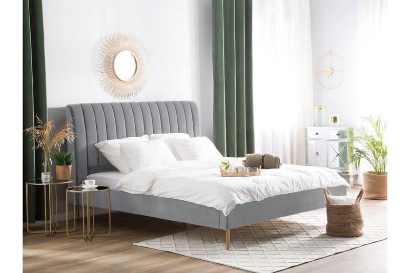 Elechas Dobbeltseng 180x200 cm - Grå - Møbler - Senger - Sengeramme & sengestamme