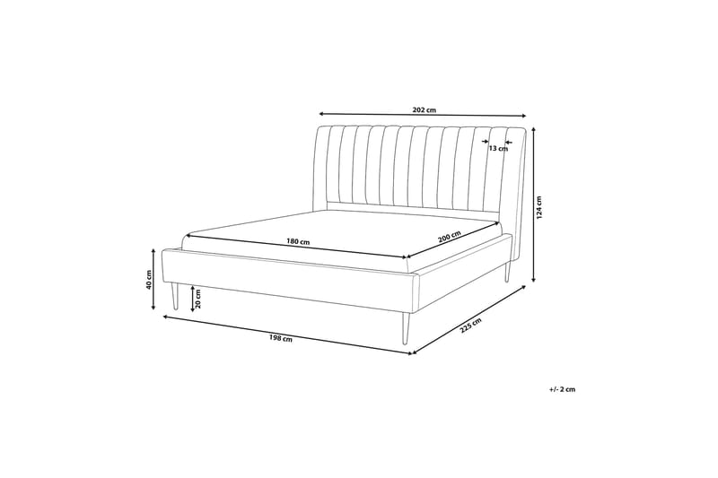 Elechas Dobbeltseng 180x200 cm - Grå - Møbler - Senger - Sengeramme & sengestamme