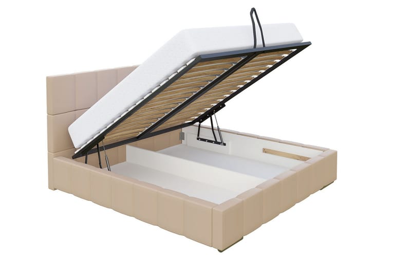 Elverum Seng 160x200 - Beige - Møbler - Senger - Sengeramme & sengestamme