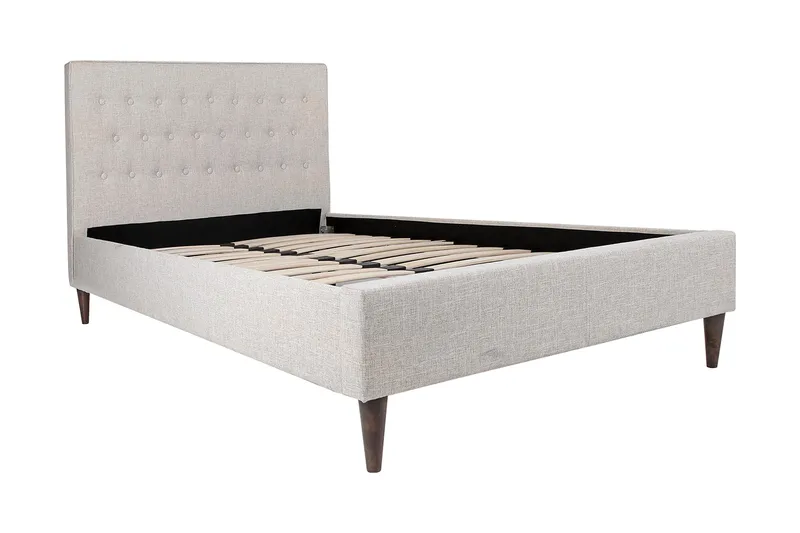 Emilia Sengepakke i Stoff med Sengegavl + Overmadrass, Beige
