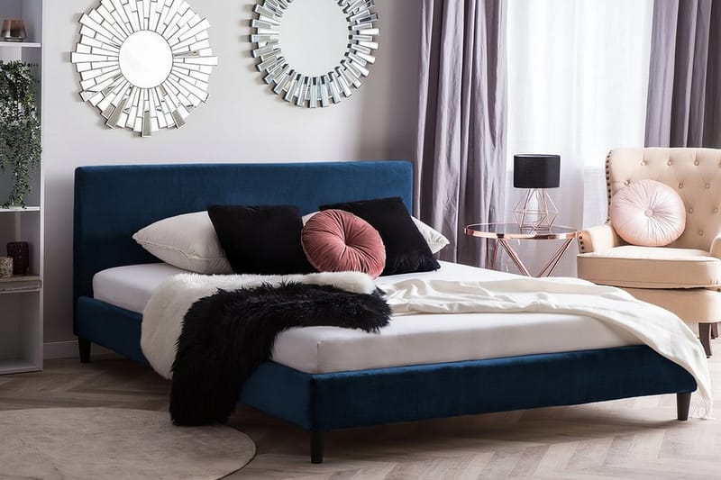Fitou Dobbeltseng 180 | 200 cm - Blå - Sengeramme & sengestamme