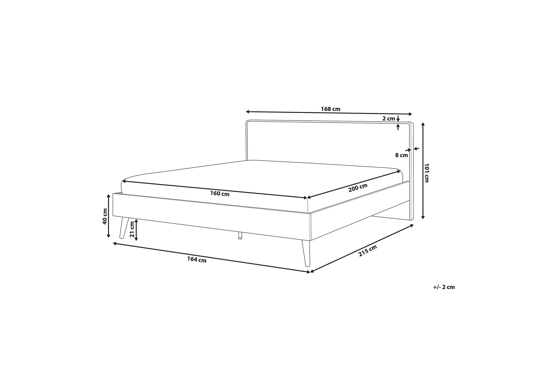 Furbish Kontinentalseng 160x200 - Tre/Natur - Møbler - Senger - Sengeramme & sengestamme
