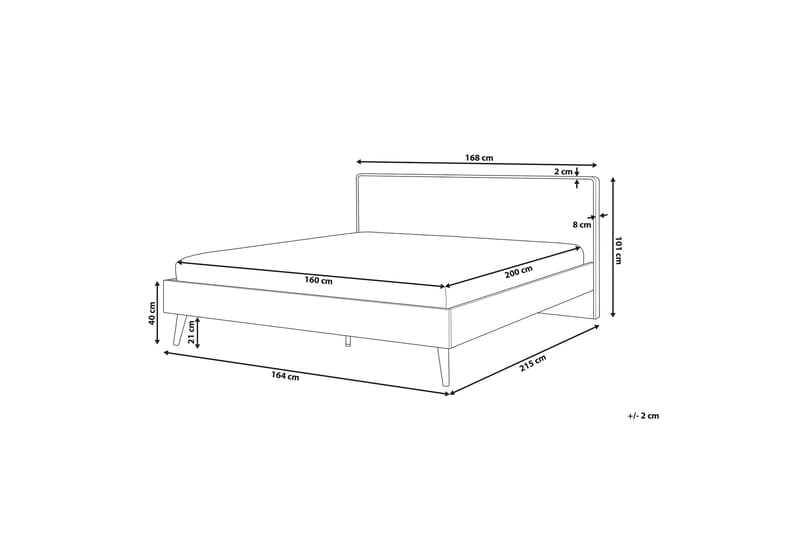 Furbish Kontinentalseng 160x200 - Tre/Natur - Møbler - Senger - Sengeramme & sengestamme