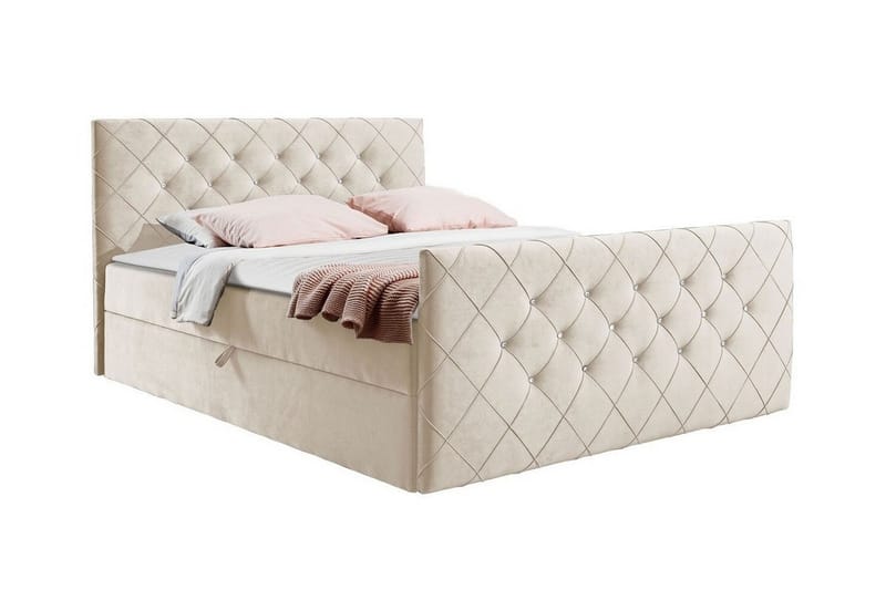 Hattie Sengeramme 160x200 cm - Beige - Sengeramme & sengestamme