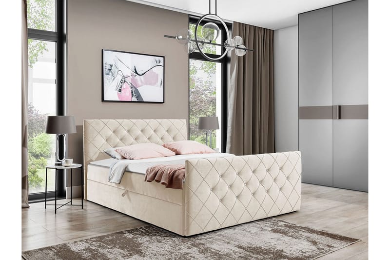Hattie Sengeramme 180x200 cm - Beige - Møbler - Senger - Sengeramme & sengestamme