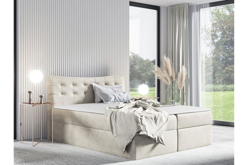 Hayton Sengeramme 180x200 cm - Beige/Lys Beige - Møbler - Senger - Sengeramme & sengestamme