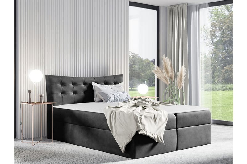 Hayton Sengeramme 180x200 cm - Mørkegrå - Møbler - Senger - Sengeramme & sengestamme