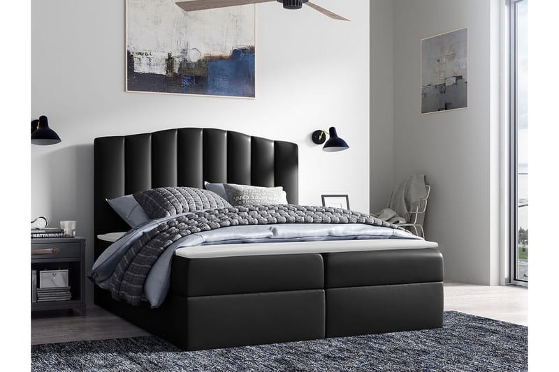 Herstello Sengeramme 160x200 cm - Svart - Møbler - Senger - Sengeramme & sengestamme