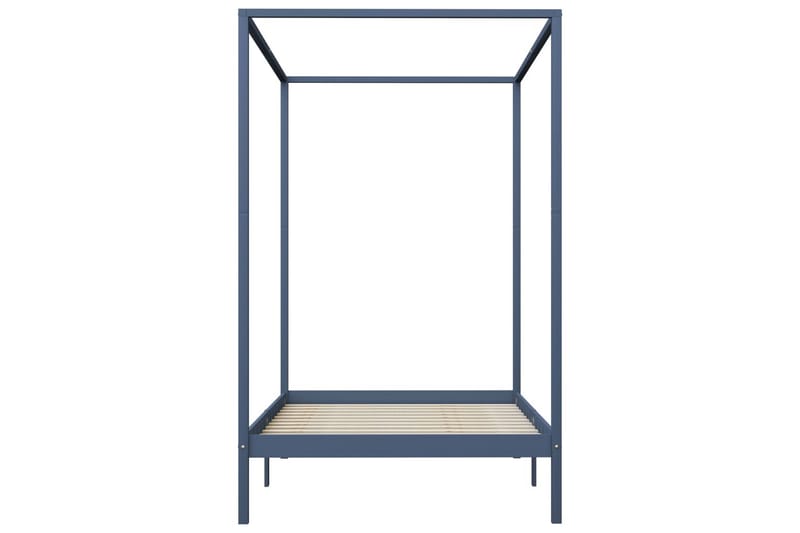 Himmelsengeramme heltre furu grå 120x200 cm - Møbler - Senger - Sengeramme & sengestamme