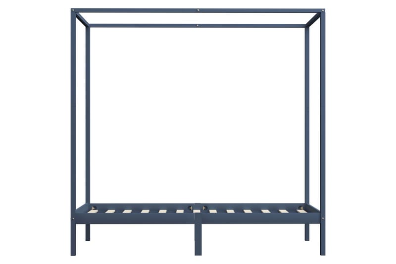 Himmelsengeramme heltre furu grå 90x200 cm - Møbler - Senger - Sengeramme & sengestamme