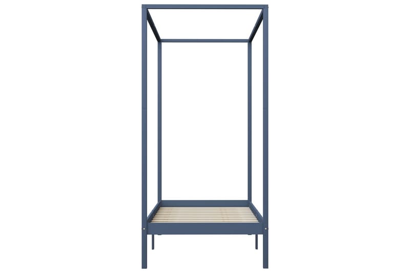 Himmelsengeramme heltre furu grå 90x200 cm - Møbler - Senger - Sengeramme & sengestamme