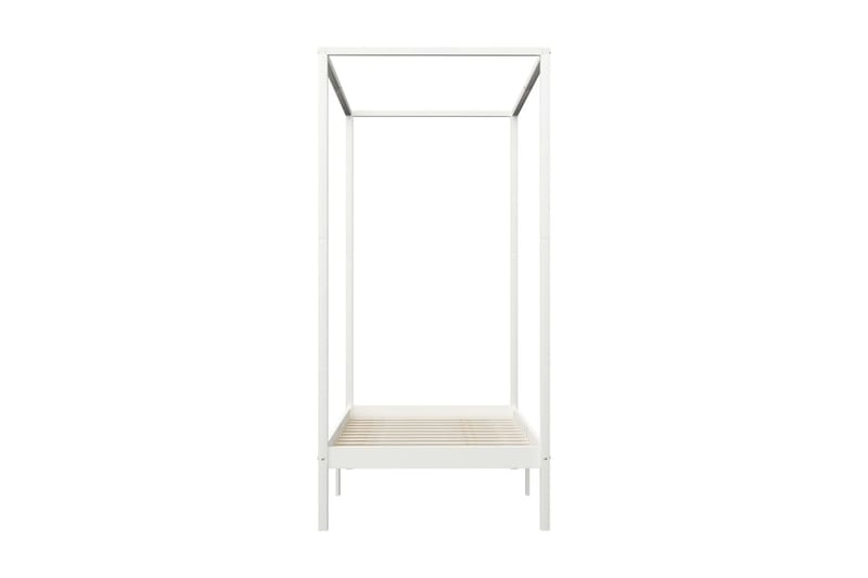 Himmelsengeramme heltre furu hvit 90x200 cm - Møbler - Senger - Sengeramme & sengestamme