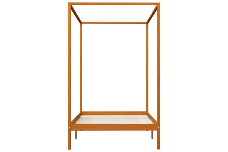 Himmelsengeramme honningbrun heltre furu 120x200 cm - Møbler - Senger - Sengeramme & sengestamme