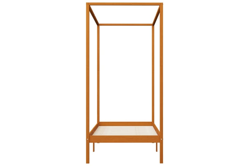 Himmelsengeramme honningbrun heltre furu 90x200 cm - Møbler - Senger - Sengeramme & sengestamme