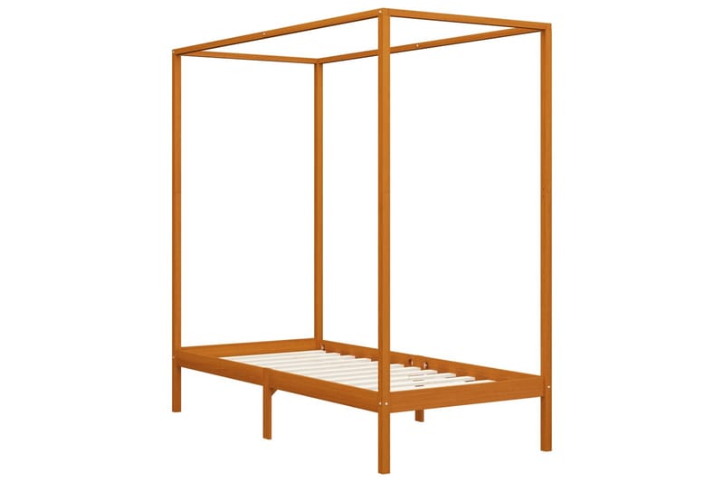 Himmelsengeramme honningbrun heltre furu 90x200 cm - Møbler - Senger - Sengeramme & sengestamme