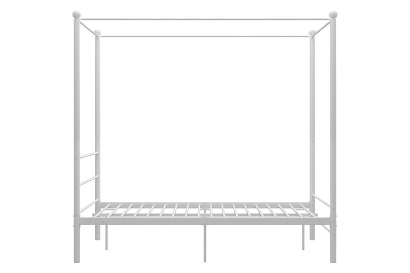 Himmelsengeramme hvit metall 140x200 cm - Hvit - Møbler - Senger - Sengeramme & sengestamme