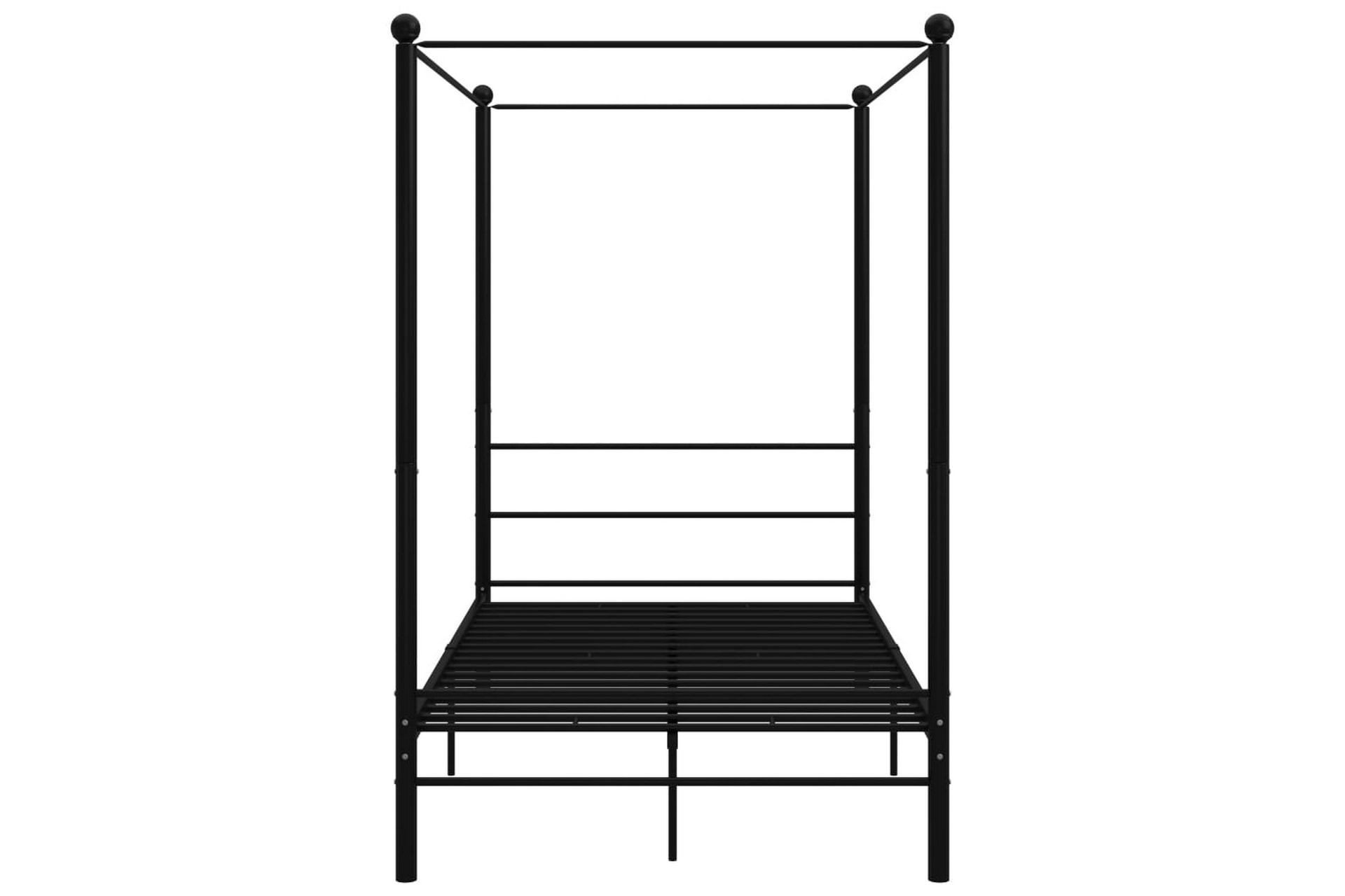 Himmelsengeramme svart metall 120x200 cm - Svart - Møbler - Senger - Sengeramme & sengestamme