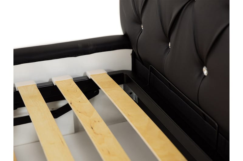 Junkerdal Seng 140x200 - Svart - Møbler - Senger - Sengeramme & sengestamme