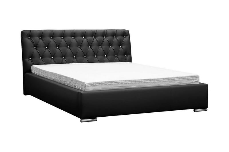Junkerdal Seng 160x200 - Svart - Møbler - Senger - Sengeramme & sengestamme