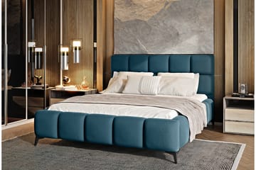 Kamble Sengeramme med Oppbevaring 140x200 cm - Blå - Møbler - Senger - Sengeramme & sengestamme