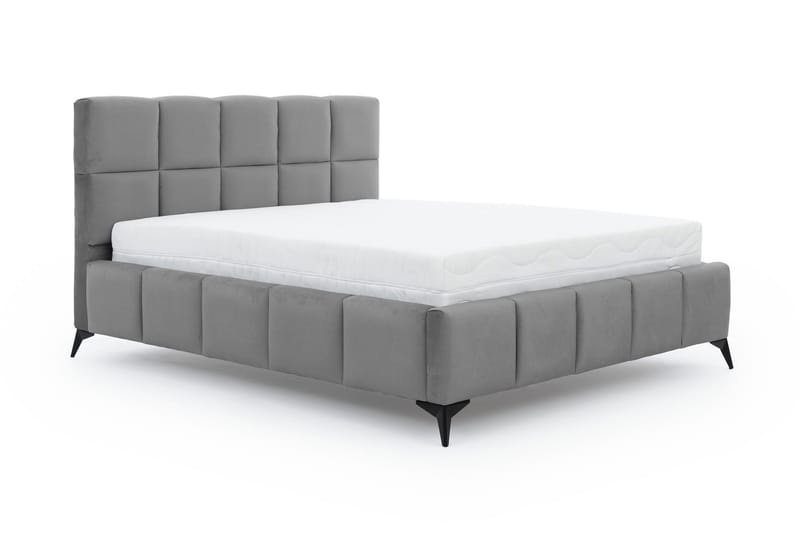 Kamble Sengeramme med Oppbevaring 140x200 cm - Grå - Møbler - Senger - Sengeramme & sengestamme
