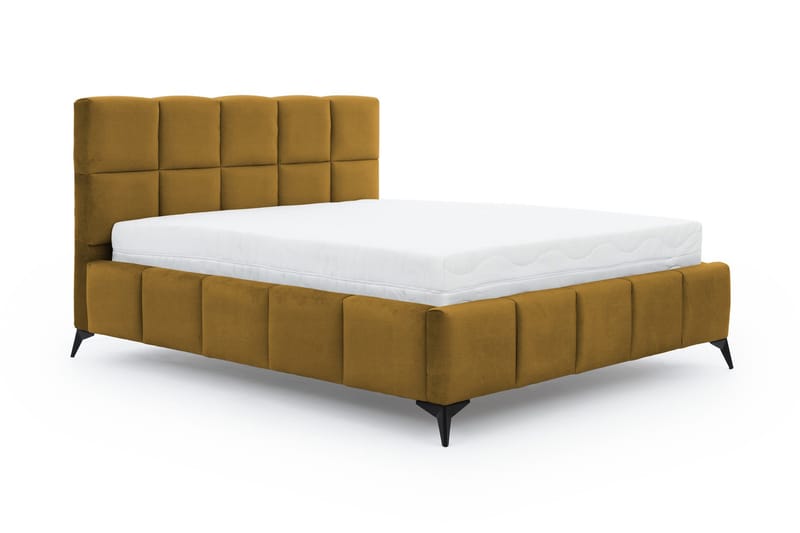 Kamble Sengeramme med Oppbevaring 140x200 cm - Gul - Møbler - Senger - Sengeramme & sengestamme