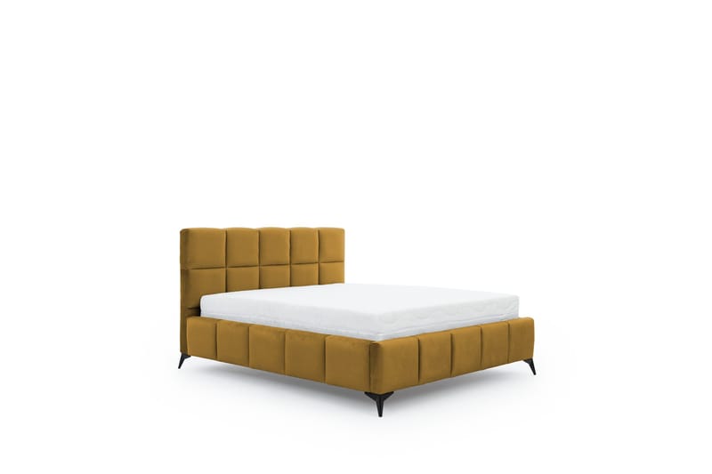 Kamble Sengeramme med Oppbevaring 140x200 cm - Gul - Møbler - Senger - Sengeramme & sengestamme