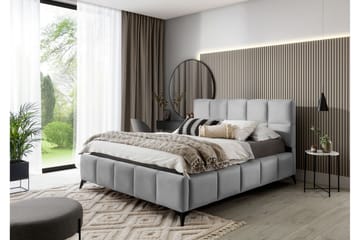 Kamble Sengeramme med Oppbevaring 140x200 cm - Lysegrå - Møbler - Senger - Sengeramme & sengestamme