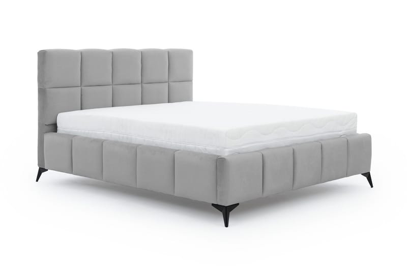 Kamble Sengeramme med Oppbevaring 140x200 cm - Lysegrå - Møbler - Senger - Sengeramme & sengestamme