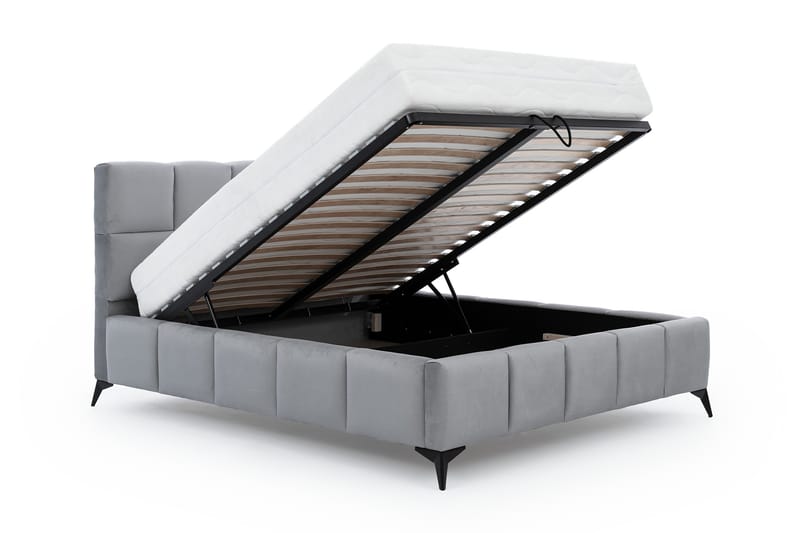 Kamble Sengeramme med Oppbevaring 140x200 cm - Svart - Møbler - Senger - Sengeramme & sengestamme