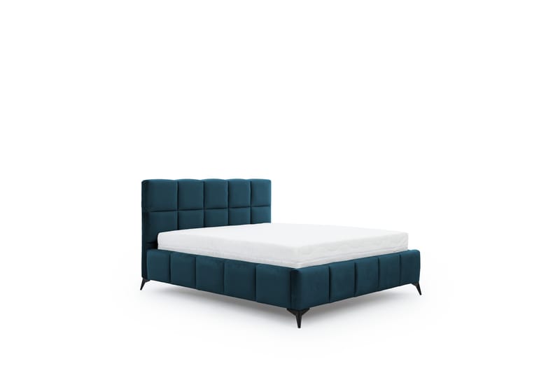 Kamble Sengeramme med Oppbevaring 160x200 cm - Blå - Møbler - Senger - Sengeramme & sengestamme