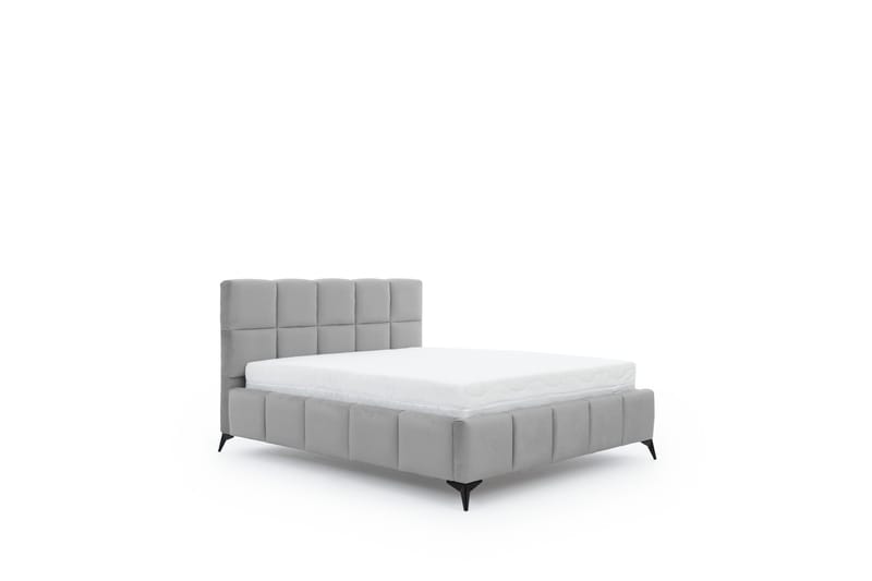 Kamble Sengeramme med Oppbevaring 160x200 cm - Lysegrå - Møbler - Senger - Sengeramme & sengestamme