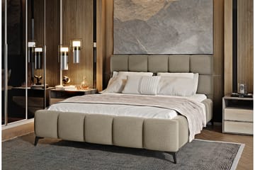 Kamble Sengeramme med Oppbevaring 180x200 cm - Beige - Møbler - Senger - Sengeramme & sengestamme