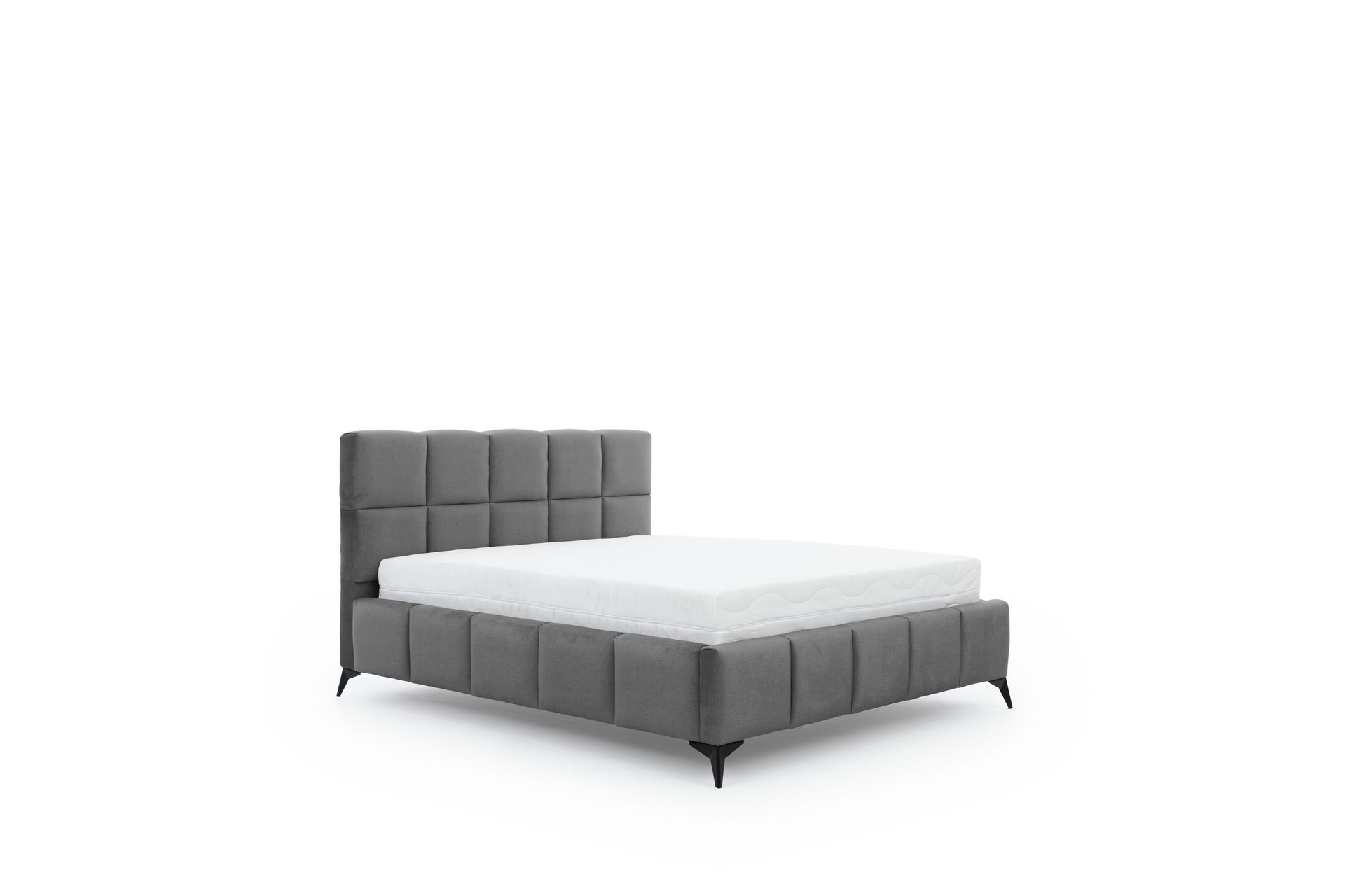 Kamble Sengeramme med Oppbevaring 180x200 cm - Grå - Møbler - Senger - Sengeramme & sengestamme