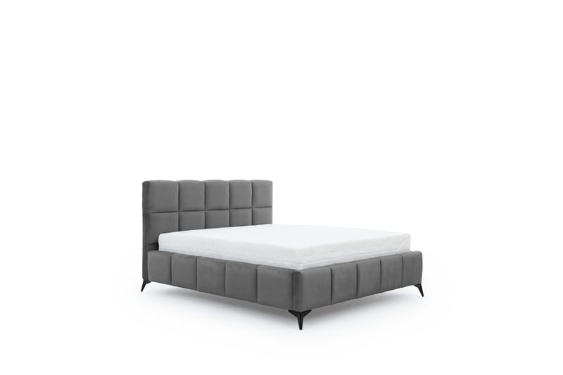Kamble Sengeramme med Oppbevaring 180x200 cm - Grå - Møbler - Senger - Sengeramme & sengestamme