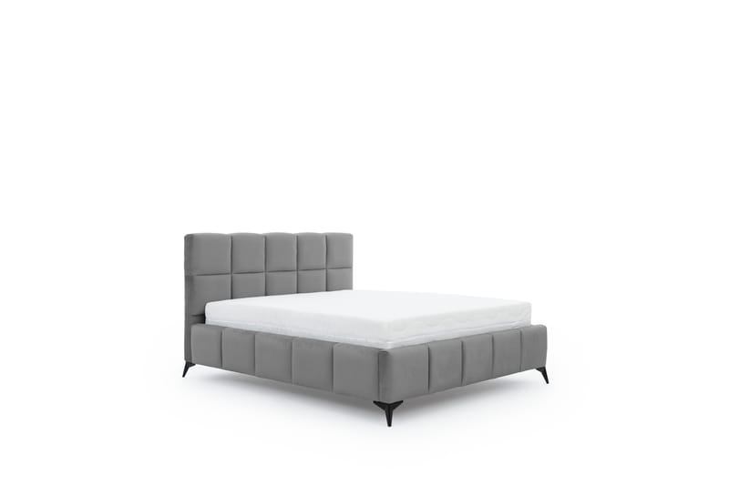 Kamble Sengeramme med Oppbevaring 180x200 cm - Grå - Møbler - Senger - Sengeramme & sengestamme